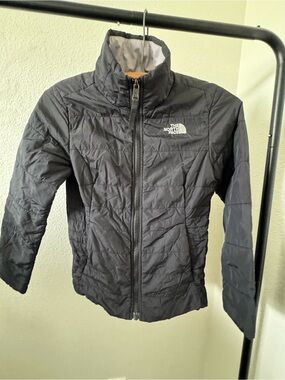The North Face Black and Light Gray Puffer Jacket - Small